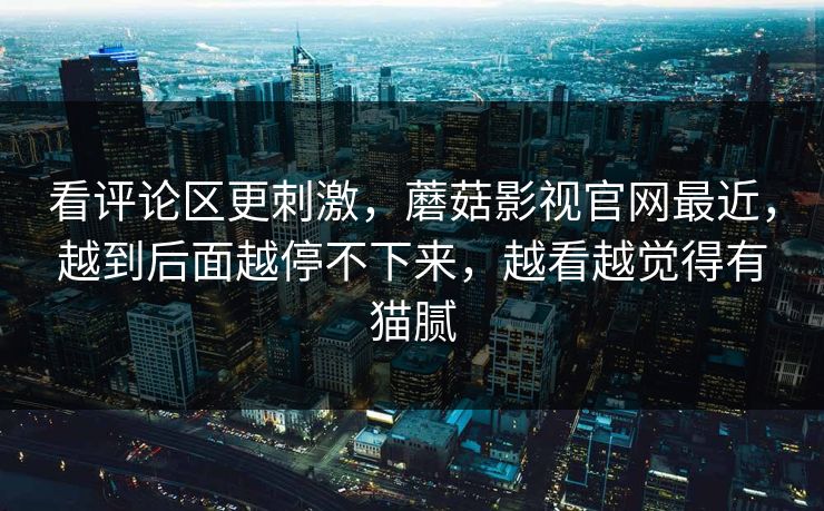 看评论区更刺激，蘑菇影视官网最近，越到后面越停不下来，越看越觉得有猫腻  第1张