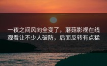 一夜之间风向全变了，蘑菇影视在线观看让不少人破防，后面反转有点猛