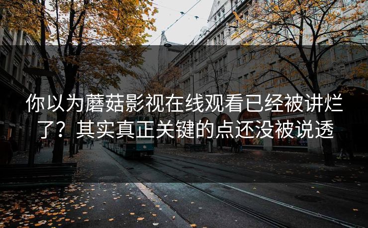 你以为蘑菇影视在线观看已经被讲烂了?其实真正关键的点还没被说透 第1张 你以为蘑菇影视在线观看已经被讲烂了?其实真正关键的点还没被说透 第1张